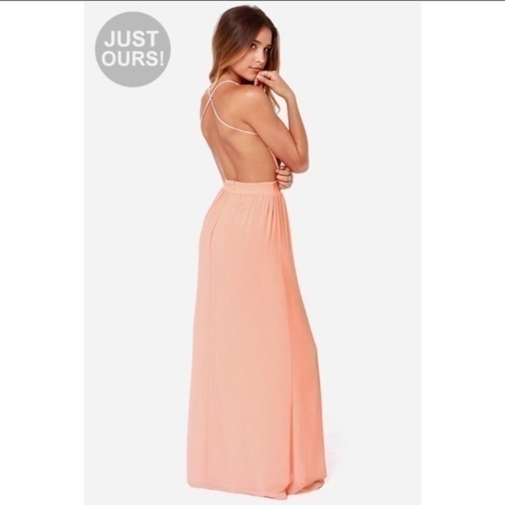 Lulu's Rooftop Garden Backless Maxi Dress